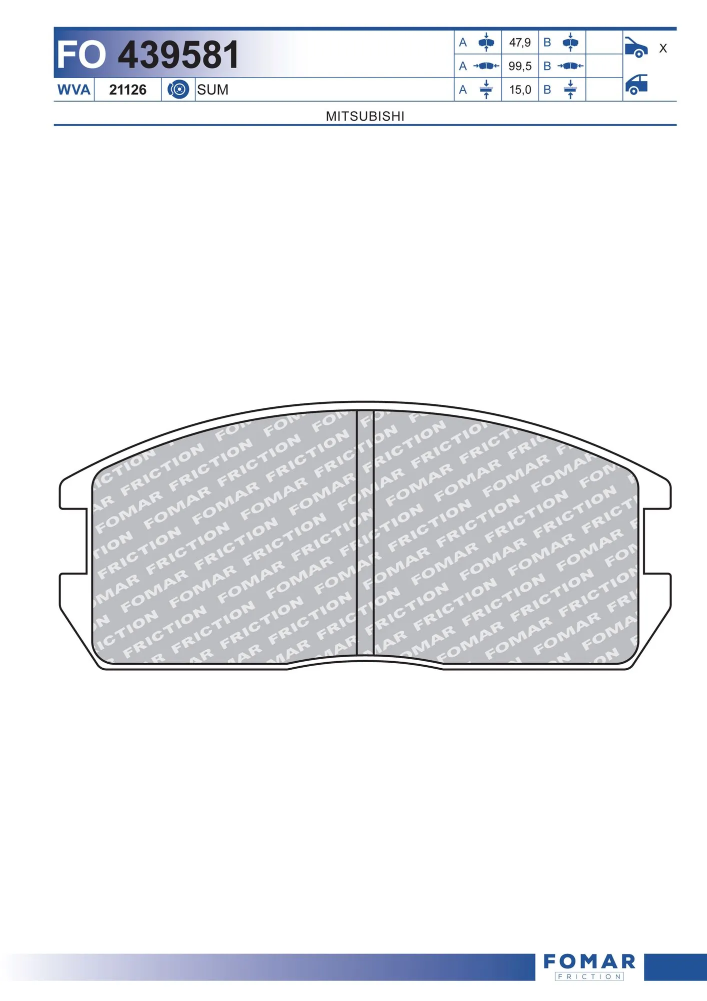 Brake Pad Set, disc brake